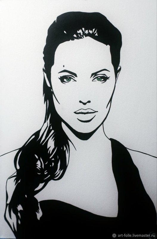 Pop Art portrait Анджелина Джоли
