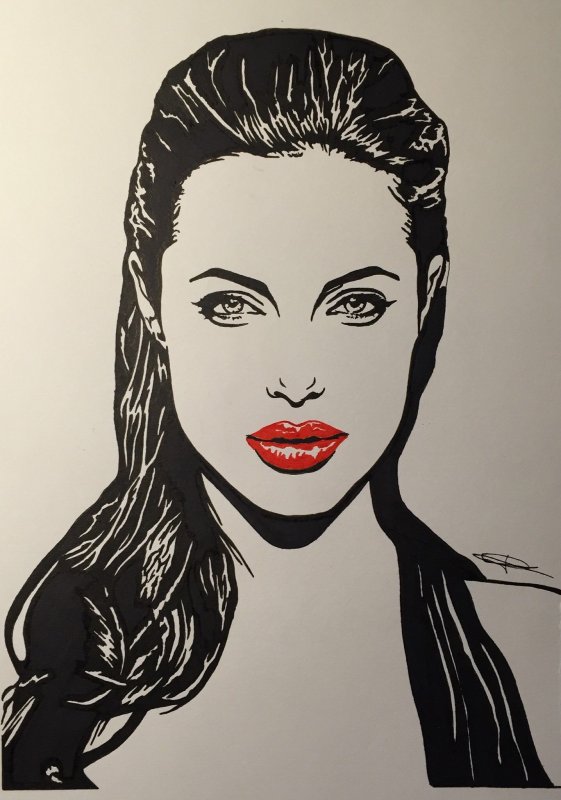 Pop Art portrait Анджелина Джоли