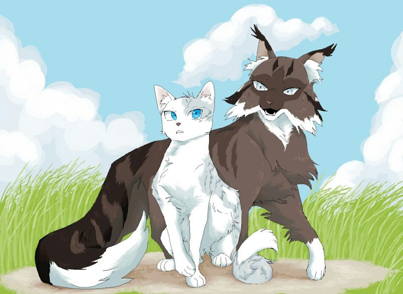 Коты Воители Искра и Коршун