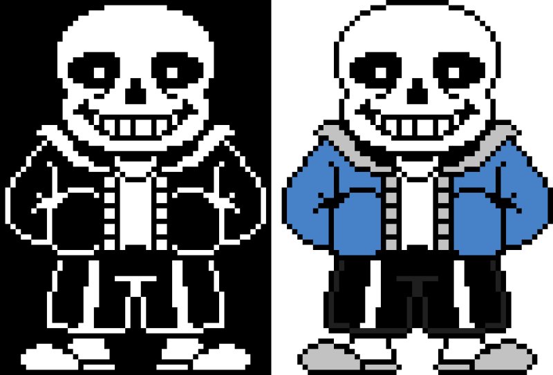 Санс Undertale пиксель