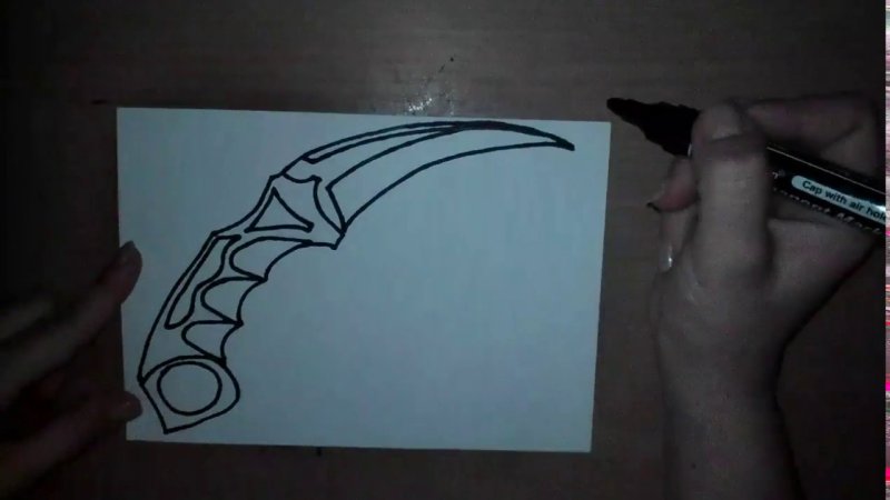 Керамбит из карандаша