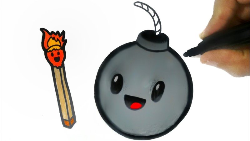 Бомба рисунок