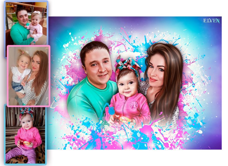 Фон для портрета на холсте