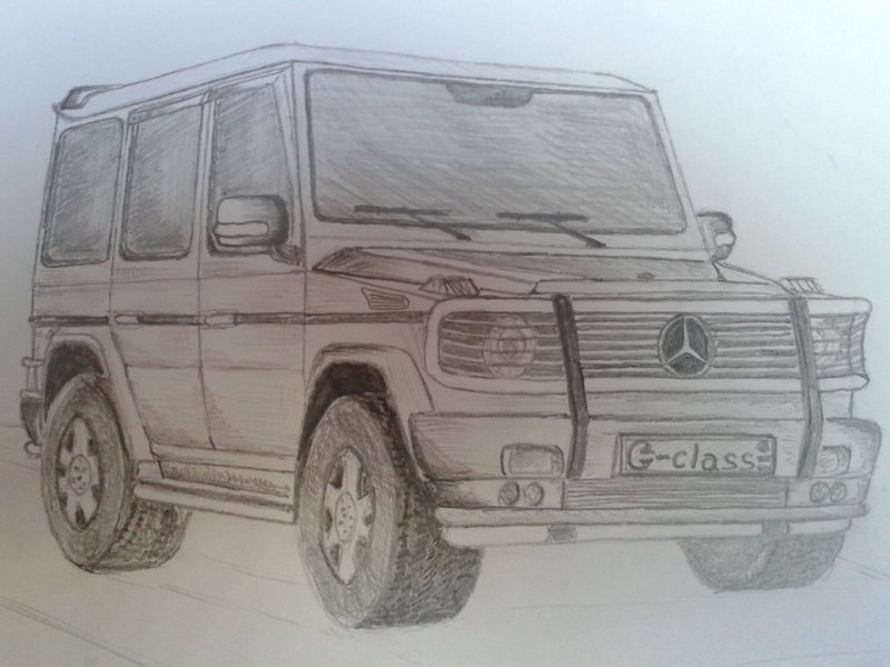 Mercedes Benz AMG g63 карандаш