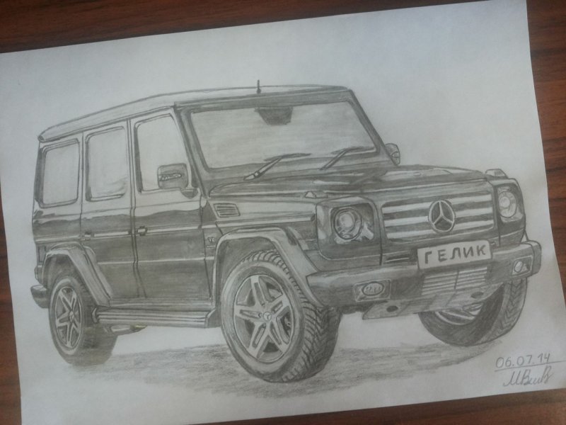 Рисунок Гелика карандашом