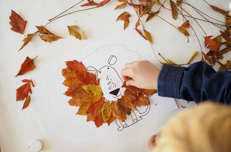 Поделки из листьев для детей