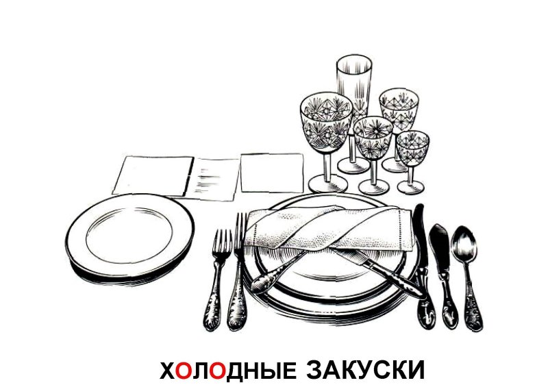 Сервировка стола зарисовка