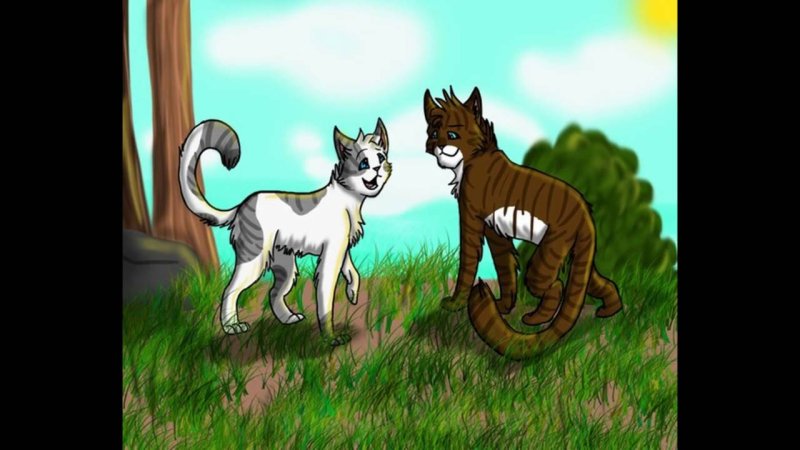Коты Воители Листвичка и Коршун любовь