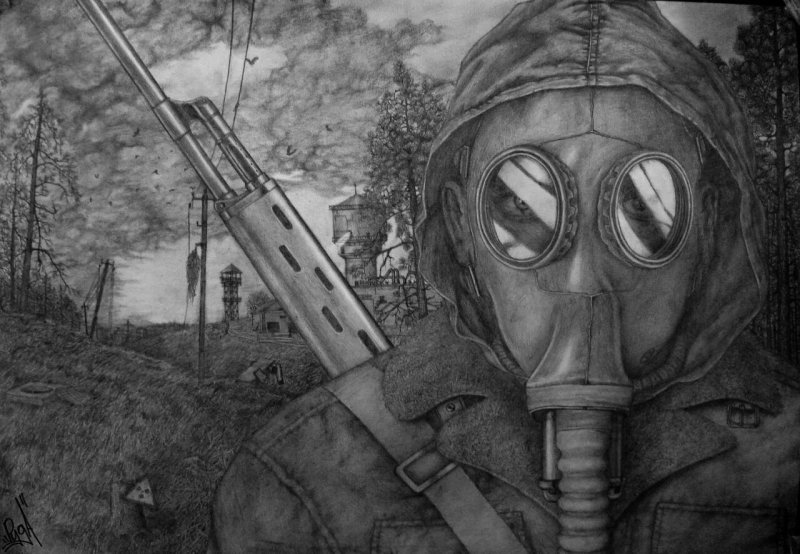 Сталкер рисунки