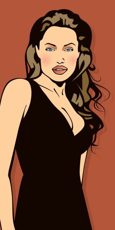 Pop Art portrait Анджелина Джоли
