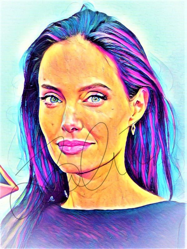 Анджелина Джоли рисунок