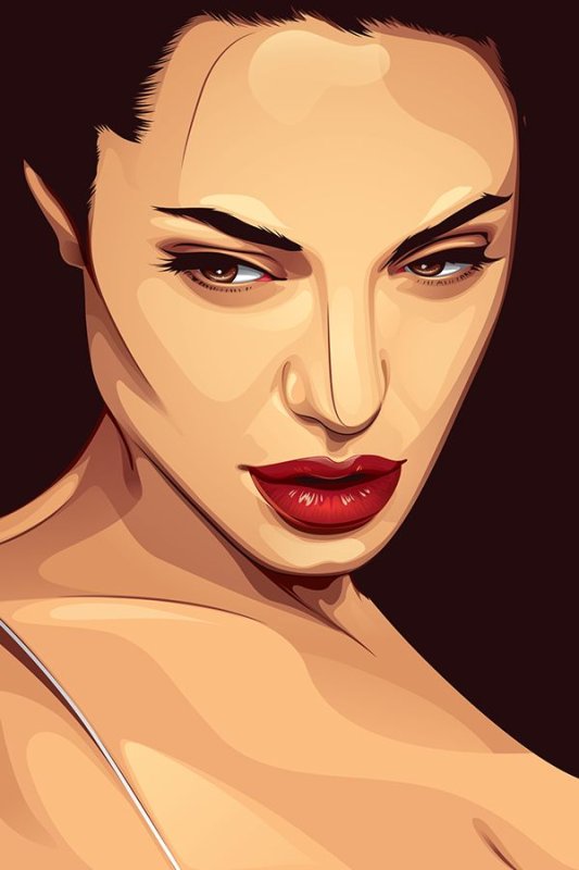 Pop Art portrait Анджелина Джоли