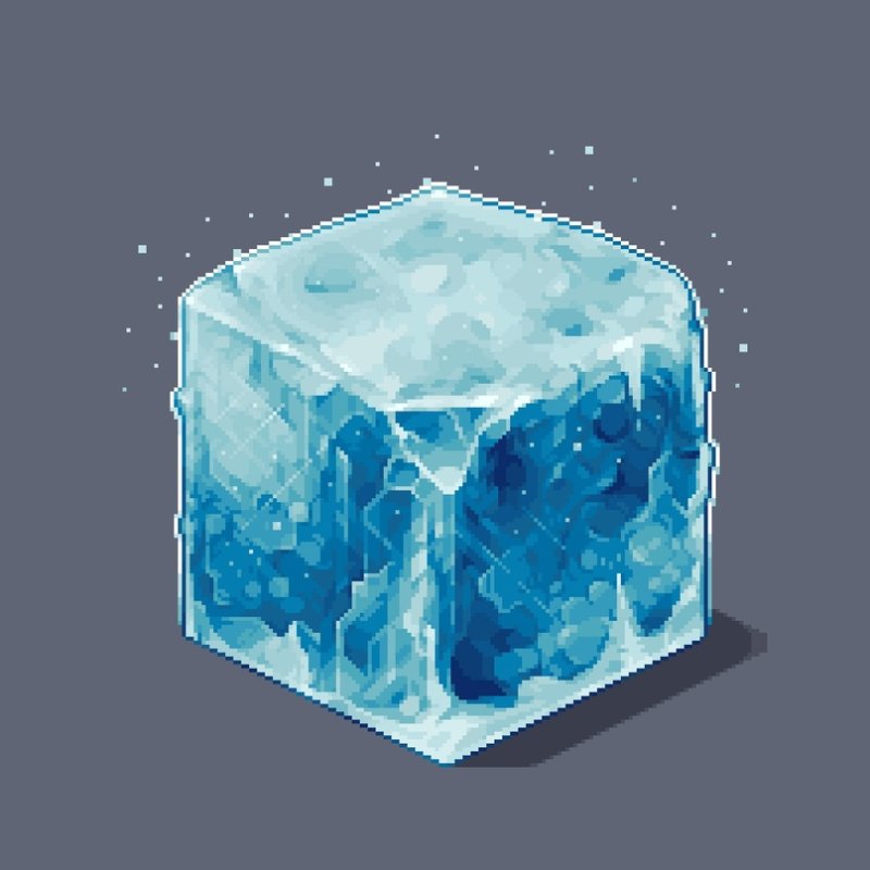 Pixel Art Ice Cube