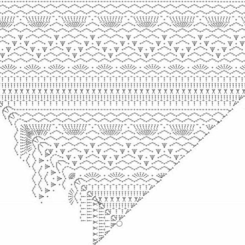 Шаль Crochet Shawl схема