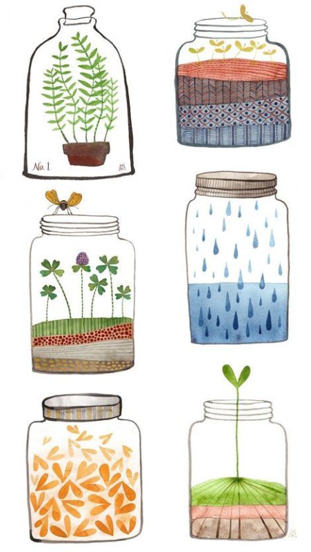 рисунок баночки