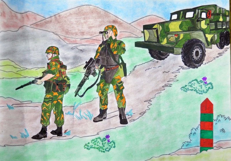 Военные рисунки на конкурс