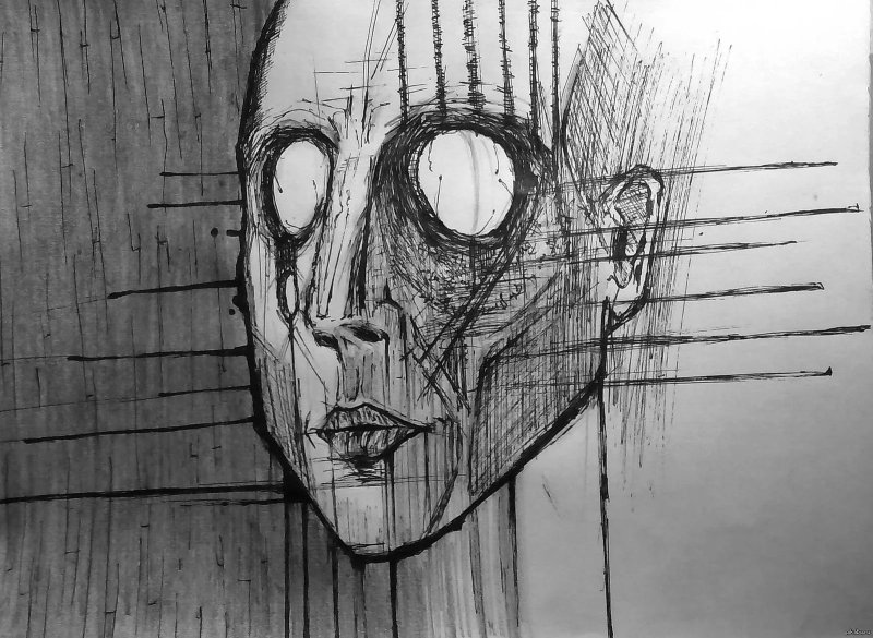 Рисунки карандашом страшные легкие