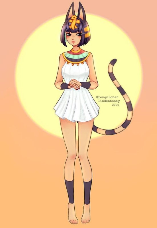 Египетская кошка Ankha арт