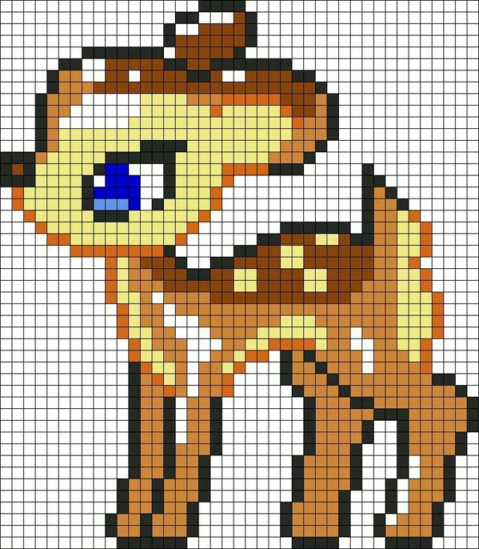 Рисунки по клеточкам животные