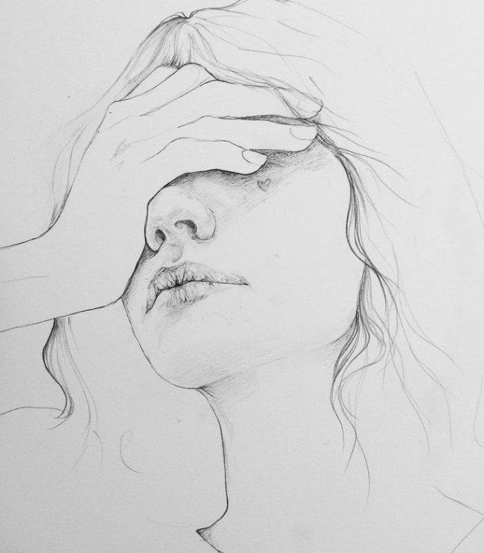 Рисунок девушки карандашом