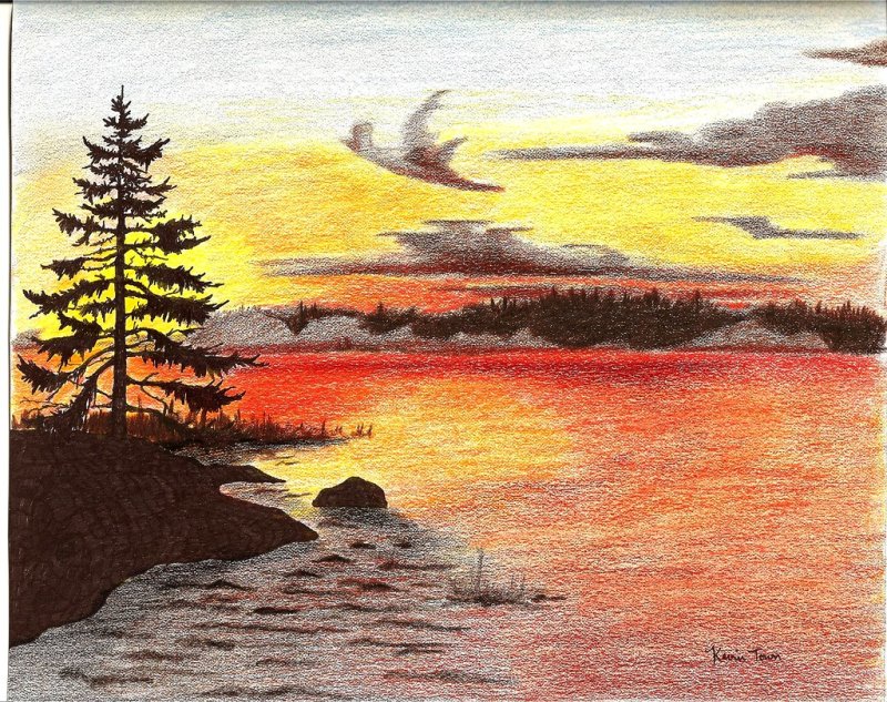 Рисование пейзажа карандашом