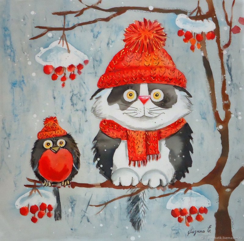 снегири прилетели картина