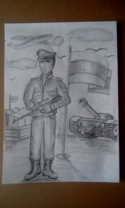 Рисунок на тему Военная профессия
