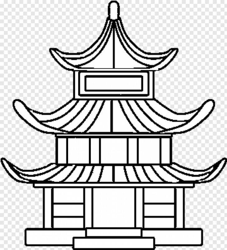 буддийский храм в японии рисунок