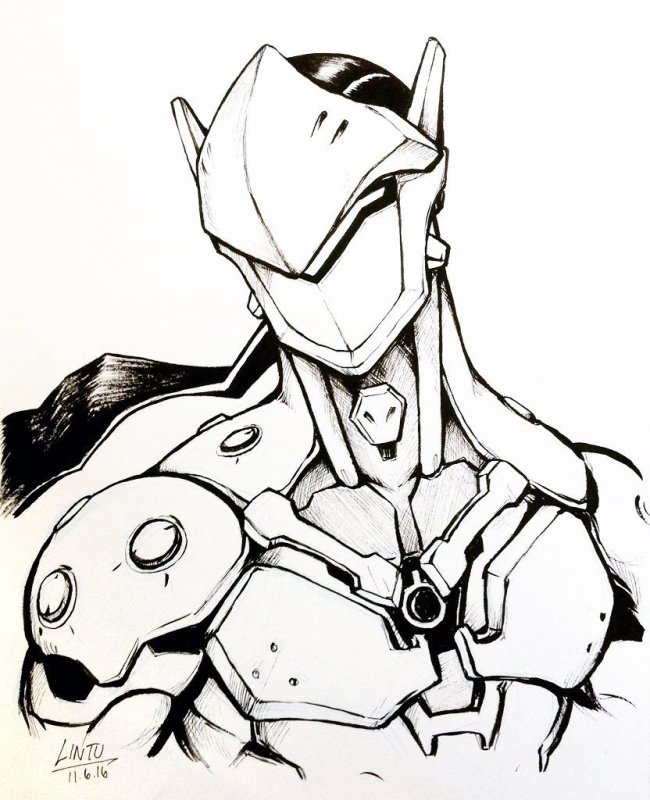 гэндзи овервотч рисунок