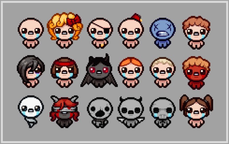 Пиксель арт the Binding of Isaac Repentance