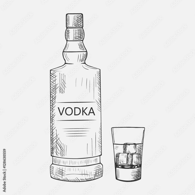 Водка рисунок