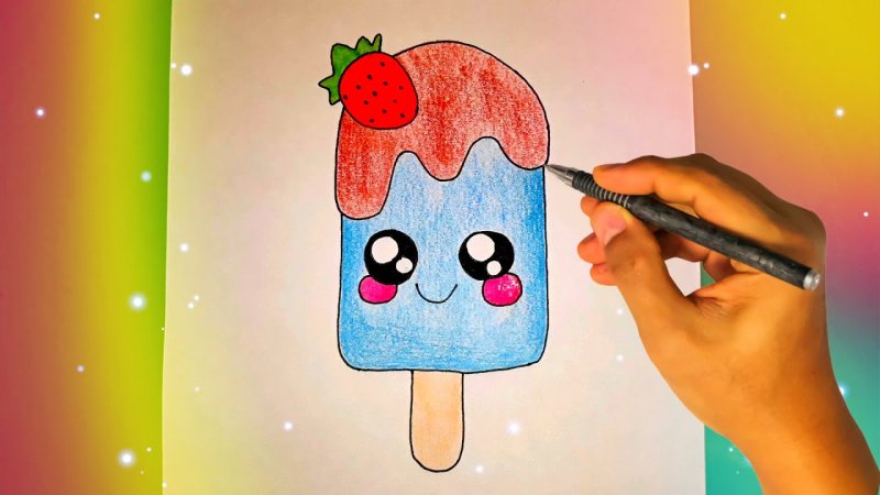 рисунки для срисовки мороженое