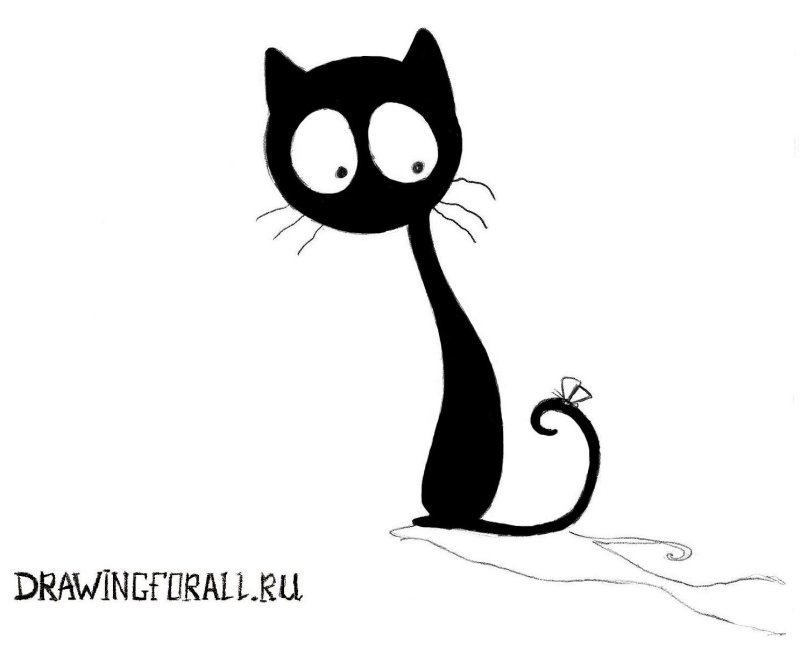 Рисунки котов для срисовки