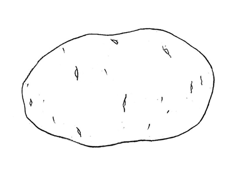 Раскраска овощи картофель