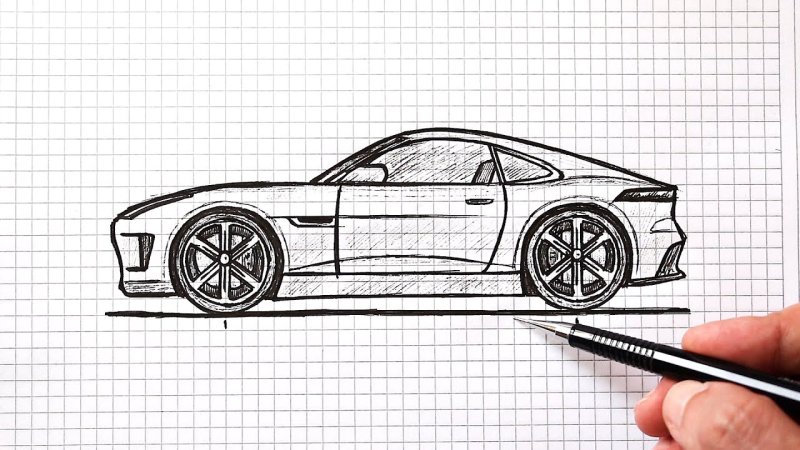 Рисунки по клеточкам автомобили