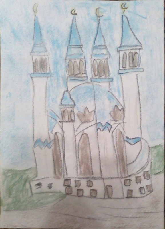 Рисунок Казанский Кремль кул Шариф
