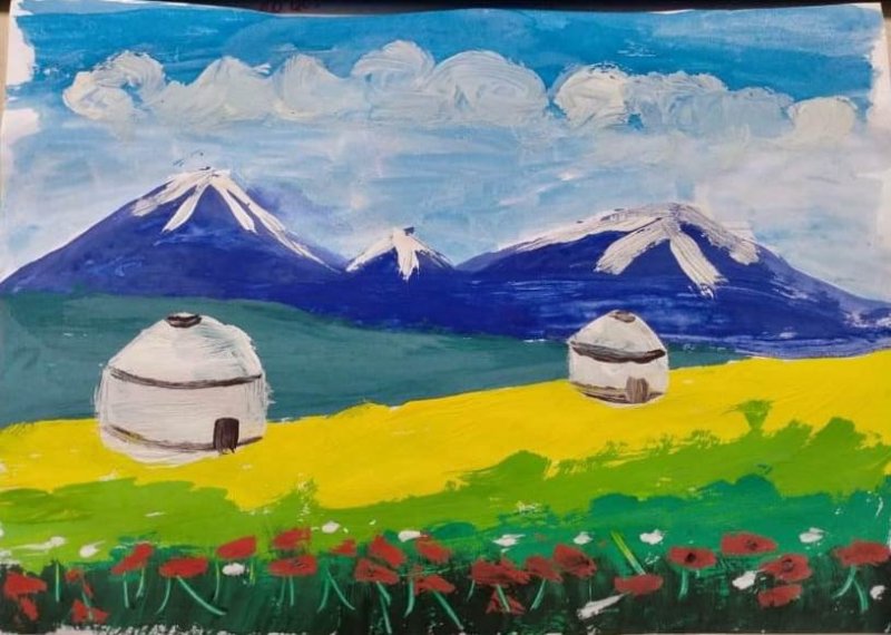 Казахстан рисунок
