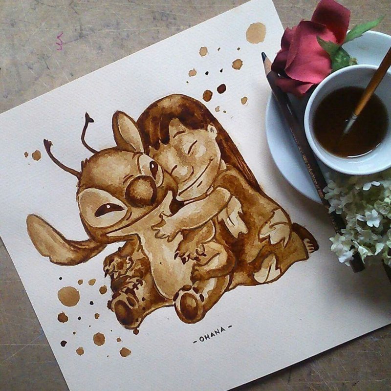 Рисование кофем