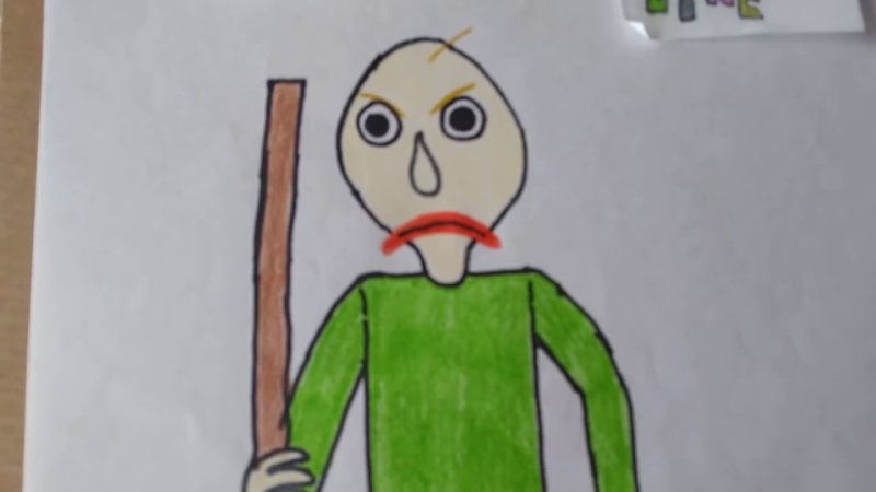 how to draw baldi