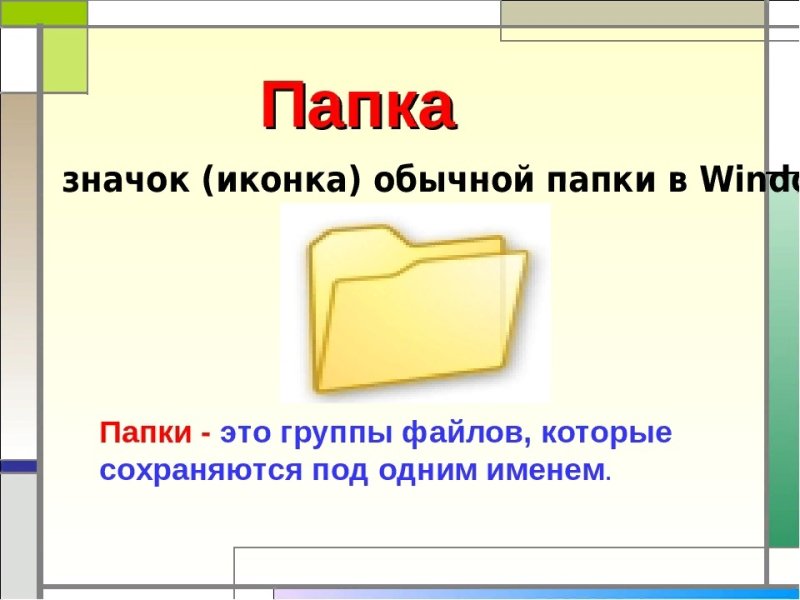 Папка это в информатике