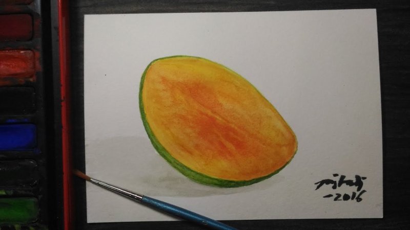 Как рисовать манго