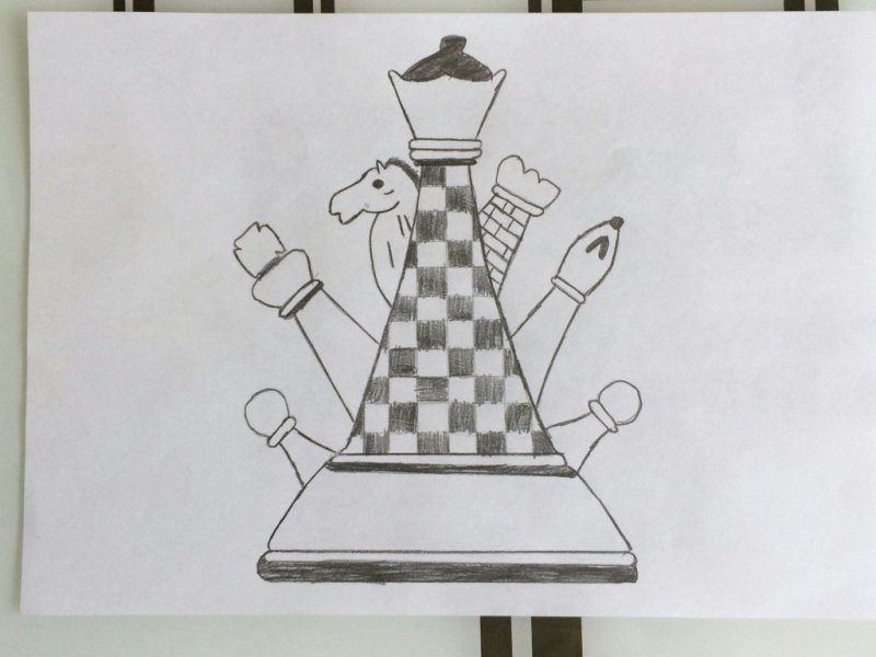 Рисунок на шахматную тему
