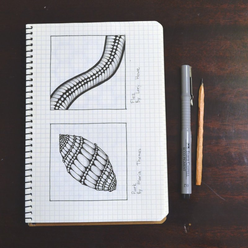 узоры ручкой в тетради