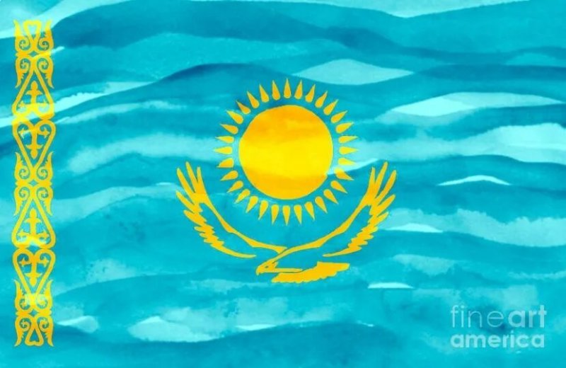 Флаг Казахстана для детей
