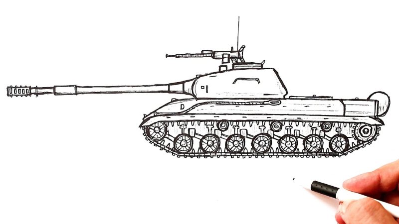 Рисунок танка для срисовки