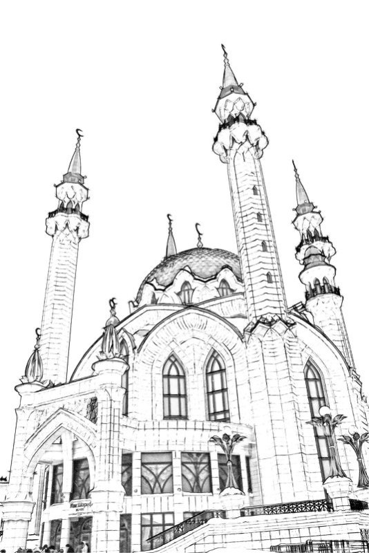 Мечеть кул Шариф раскраска