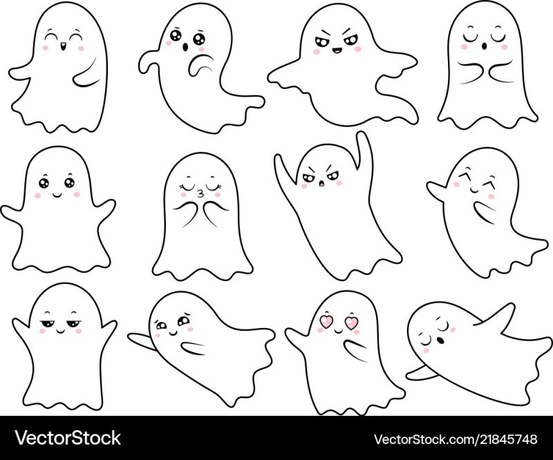 милые приведения для срисовки