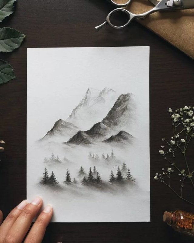 Идеи для рисунков углем