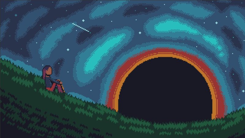 Pixel Art чёрная дыра