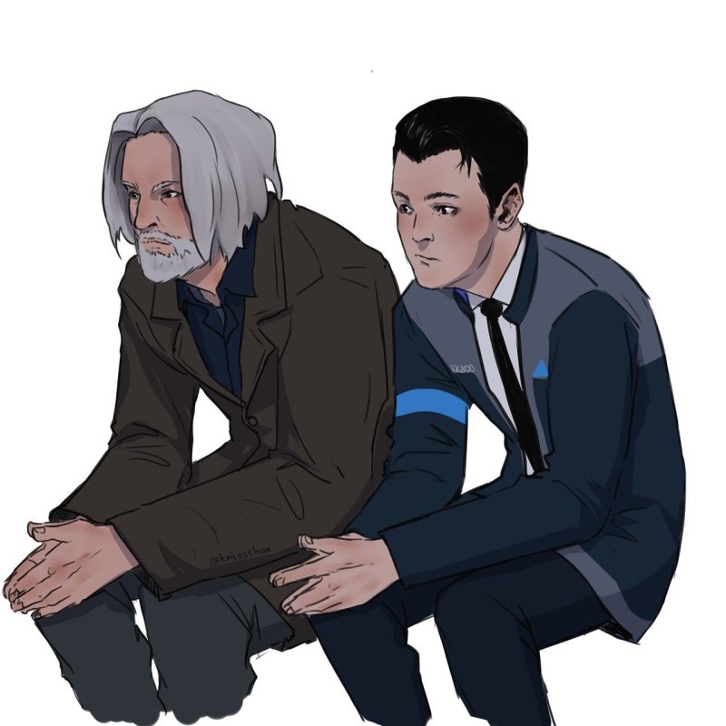 Коннор и Хэнк арт